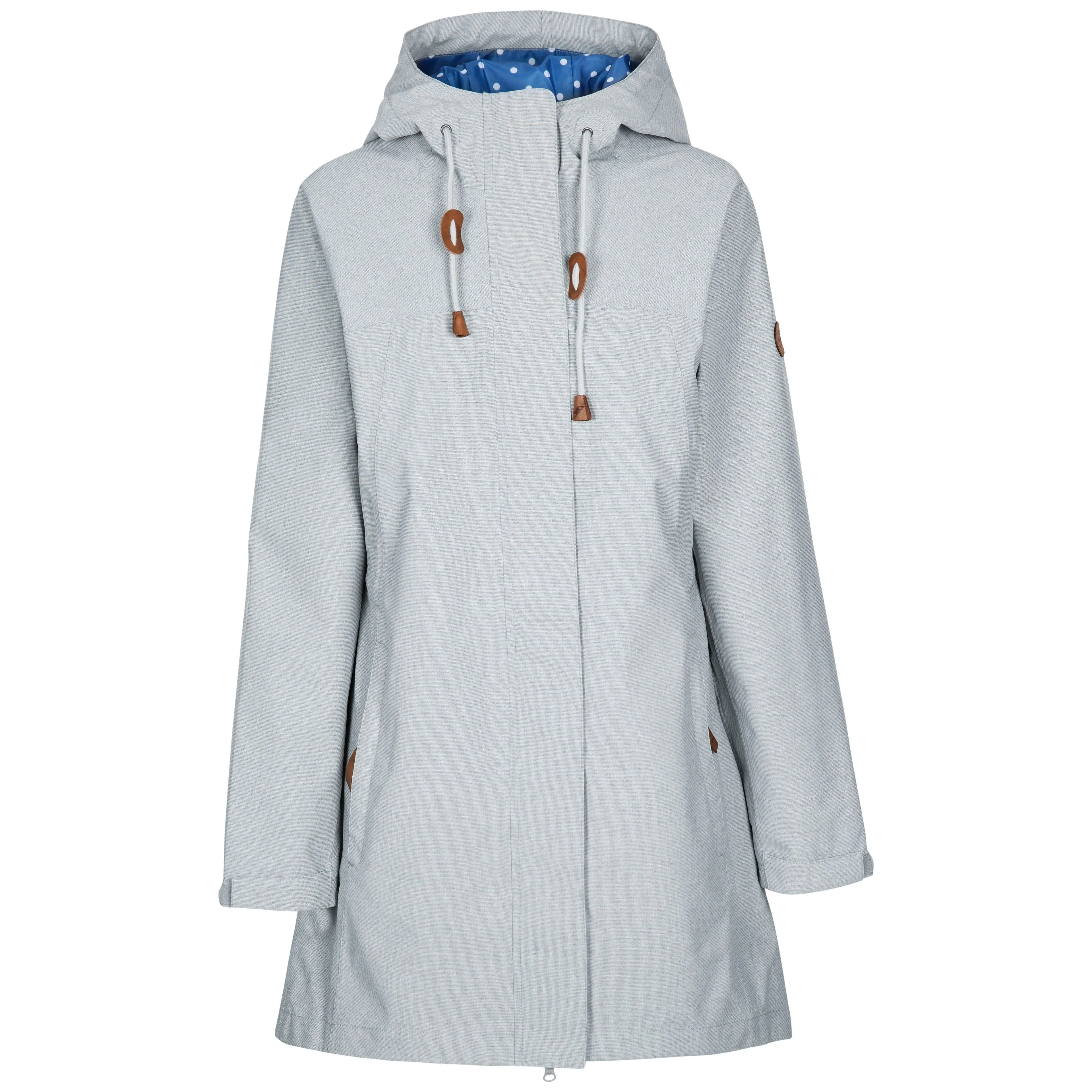 Remote Women's Longer Unpadded Waterproof Jacket in Grey Marl - Image 2