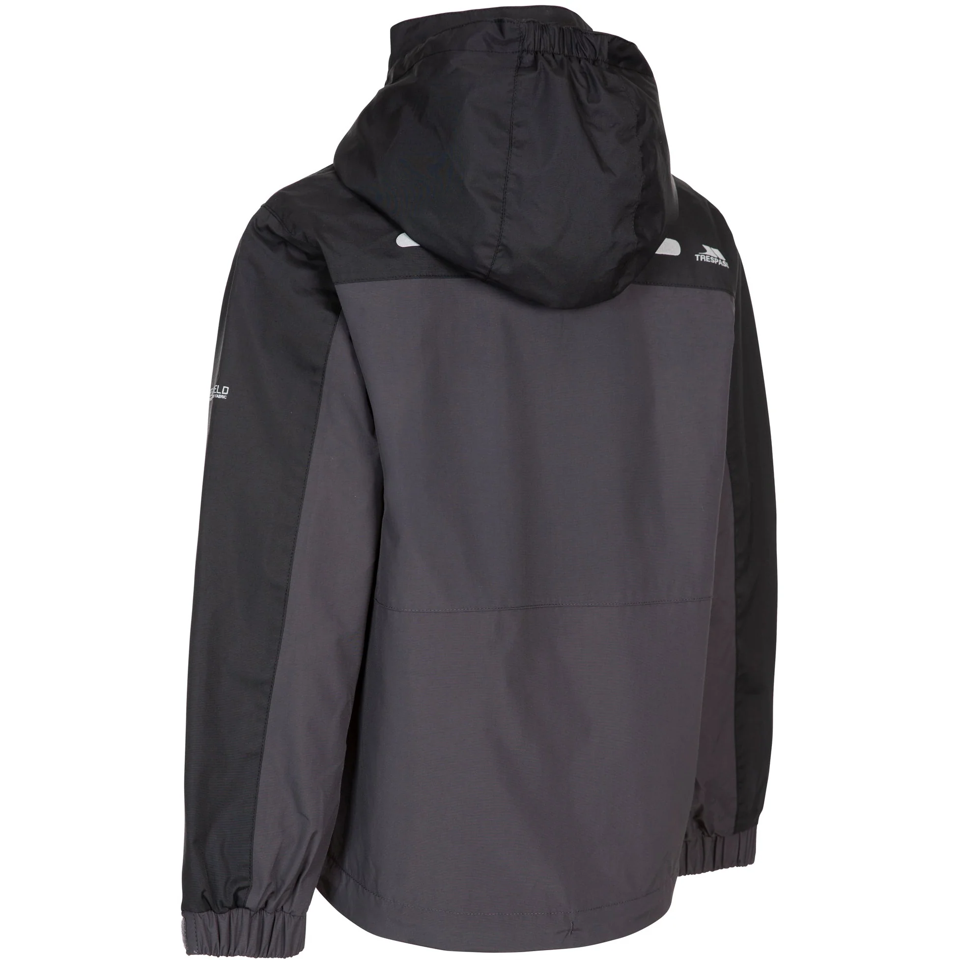 Resume Boy's Unpadded Waterproof Jacket with Detachable Hood in Carbon - Image 2