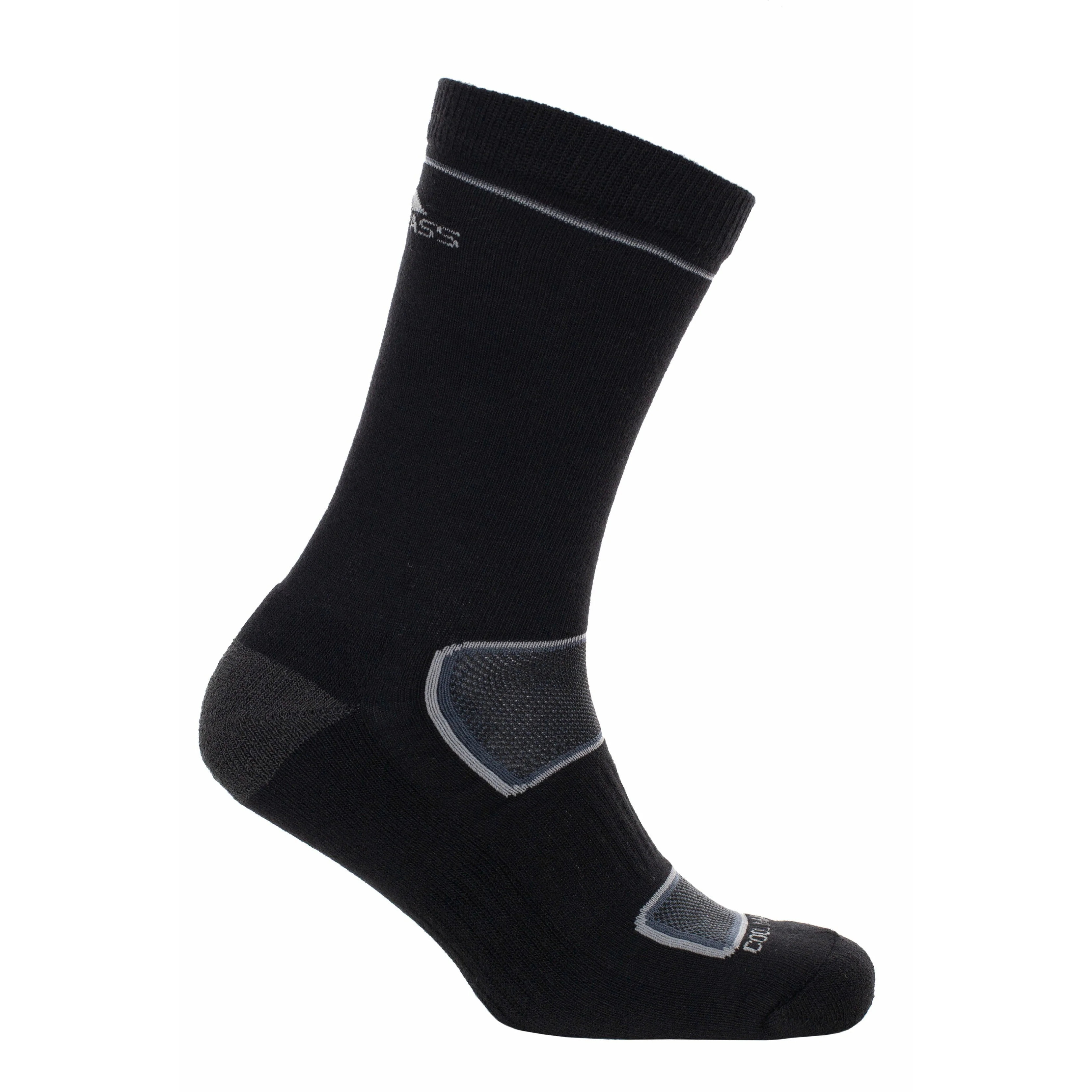 Rizzle Eco Men's Recycled Yarn Trekking Boot Socks - Black - Image 4