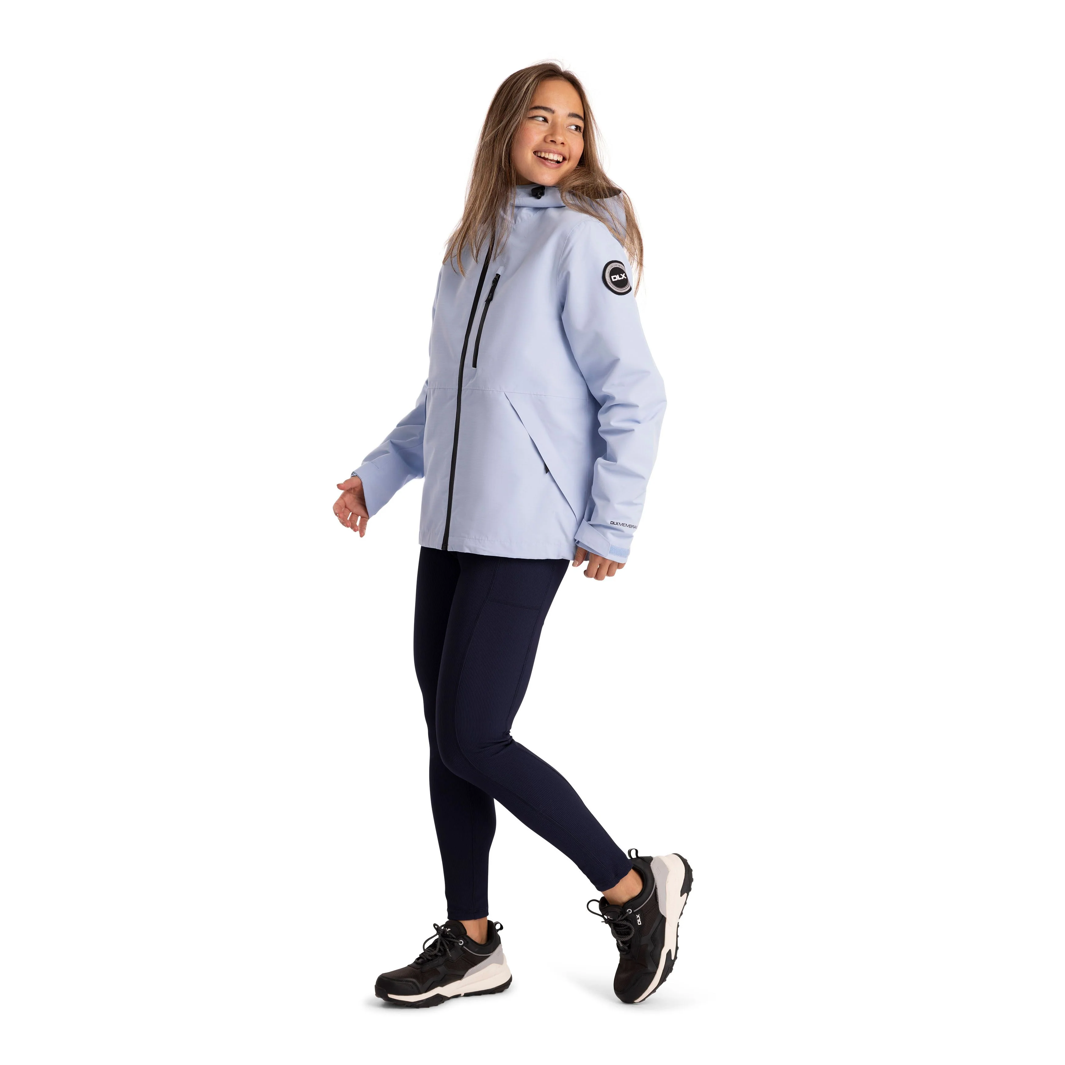 Robina DLX Womens Unpadded Waterproof Jacket in Blue Haze - Image 3
