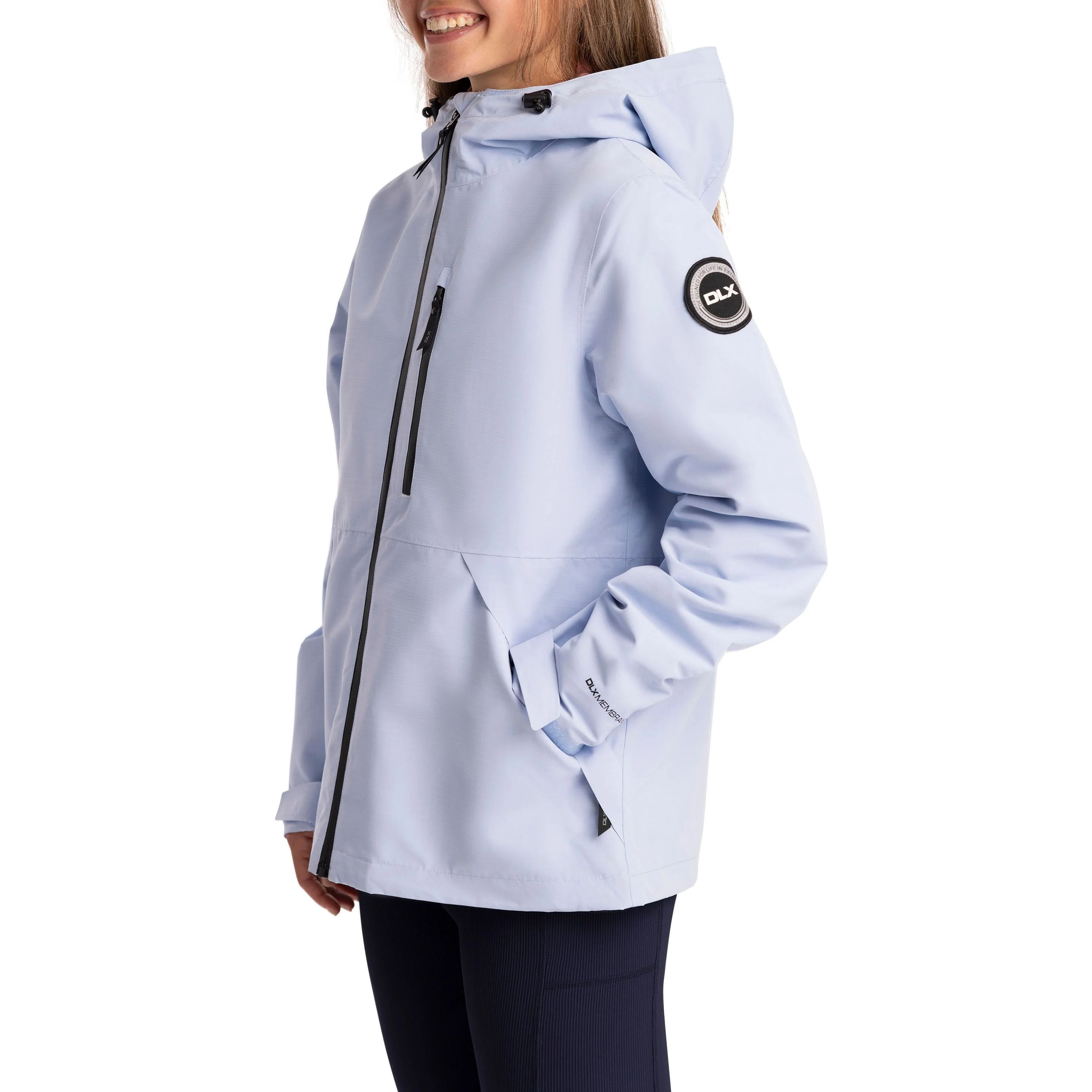Robina DLX Womens Unpadded Waterproof Jacket in Blue Haze - Image 5