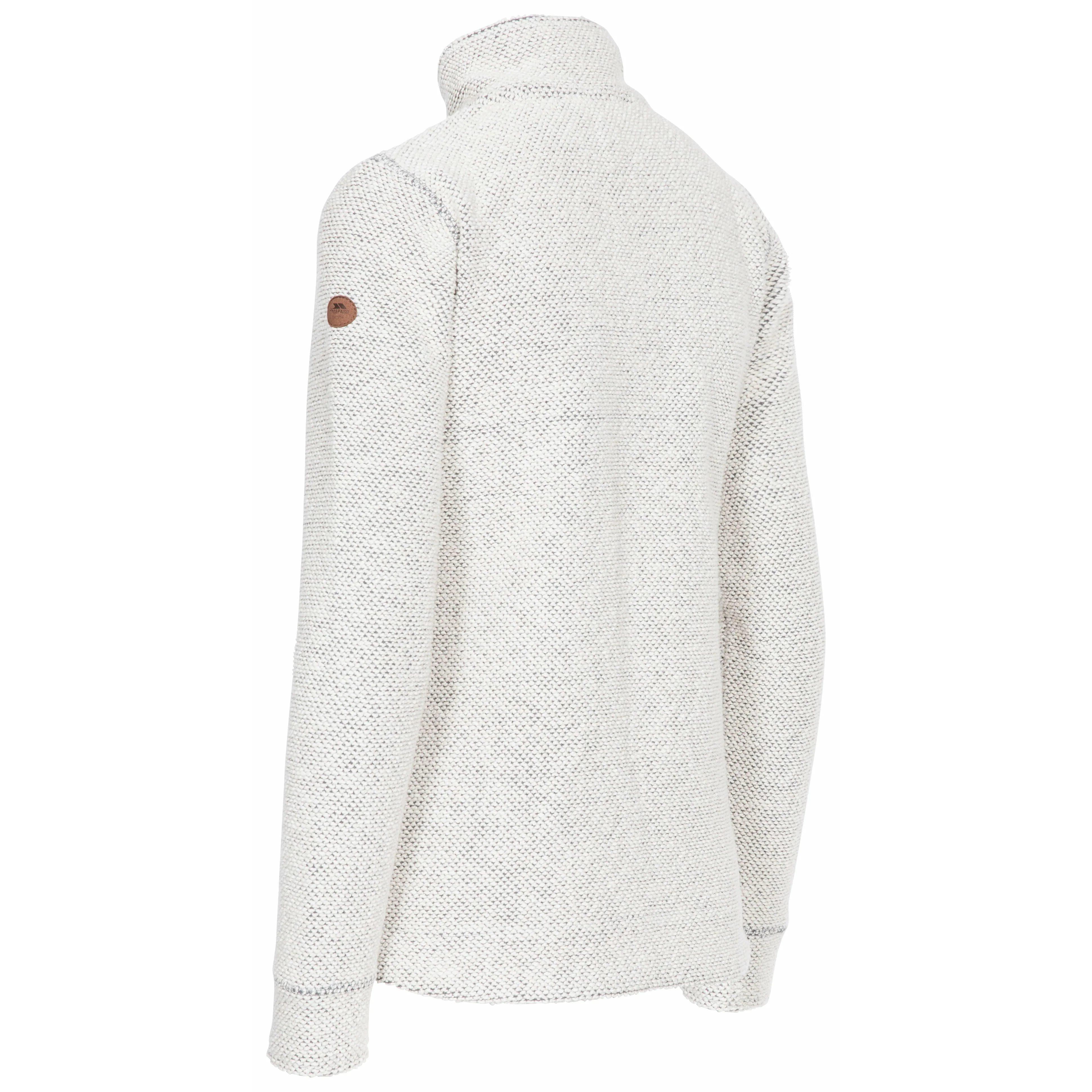Ronette Women's 1/2 Zip Neck Fleece Sweater in Off White - Image 7