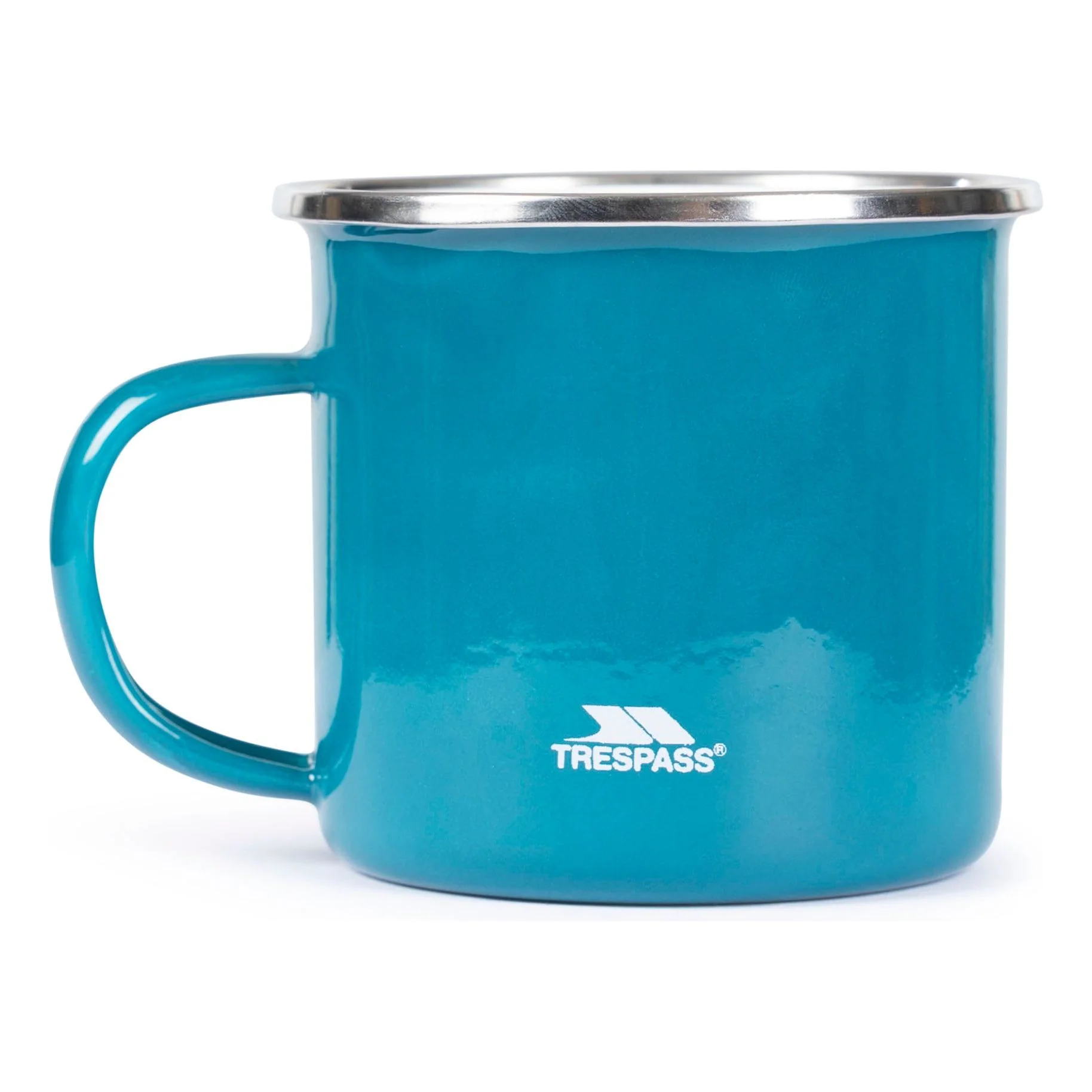 Rosen Enamel Coated Steel Camping Mug in Rich Teal - Image 2