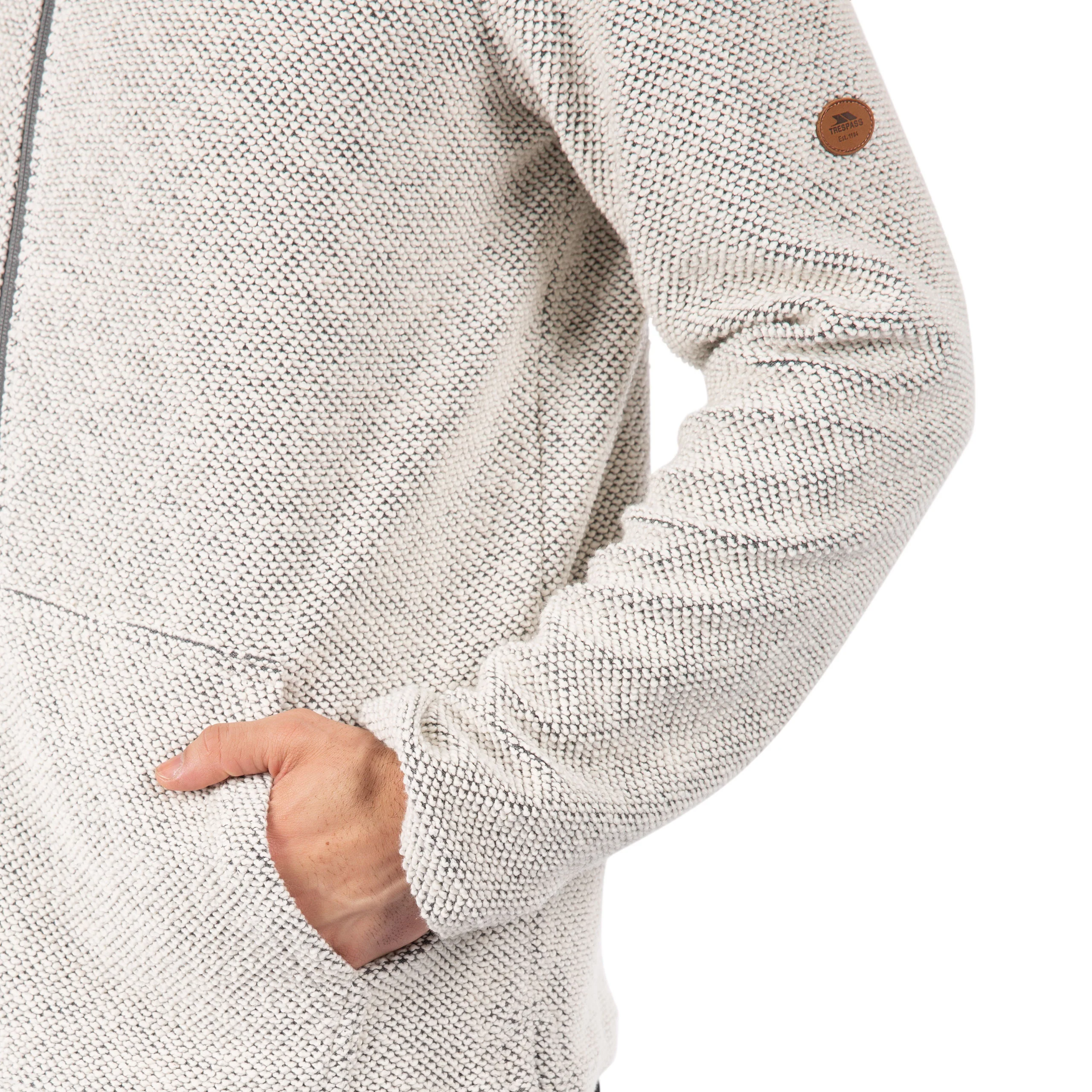 Scawton Men's Knitted Hoodie in Off White - Image 5