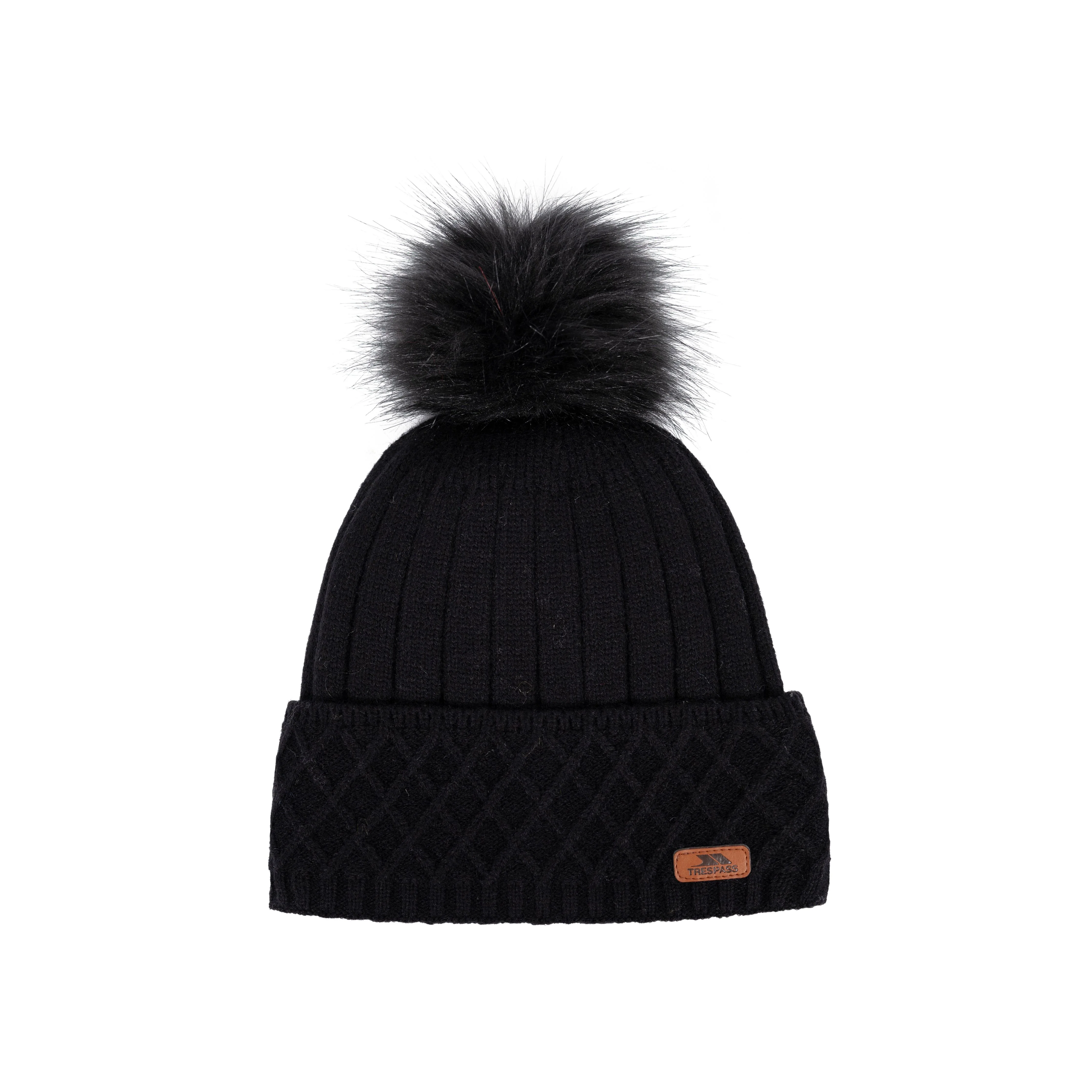 Sherbet Women's Fleece Lined Knitted Hat in Black - Image 4