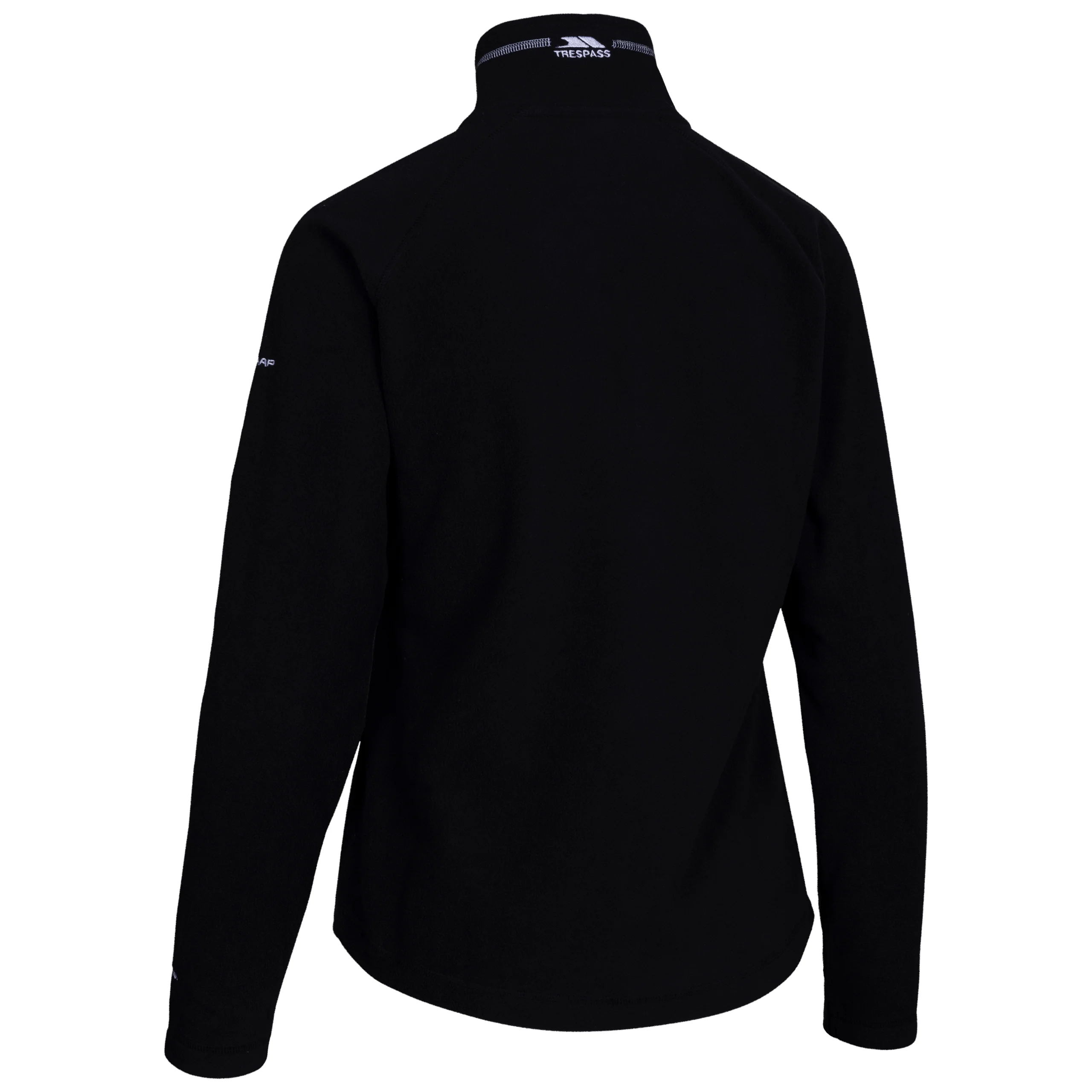 Skylar Womens 1/2 Zip Fleece Top in Black Light Mulberry - Image 2