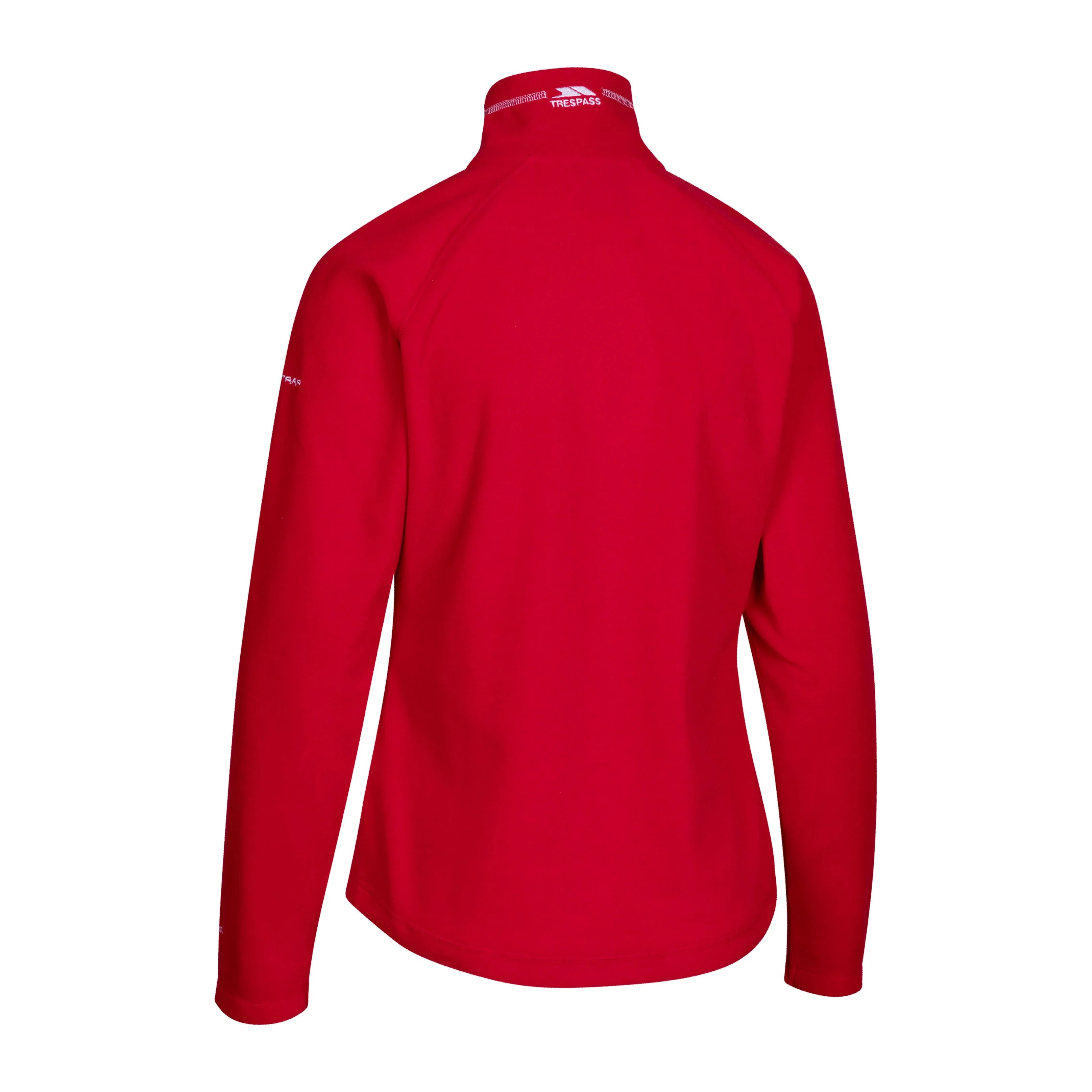 Skylar Women's Half Zip Fleece Top in Red - Image 2