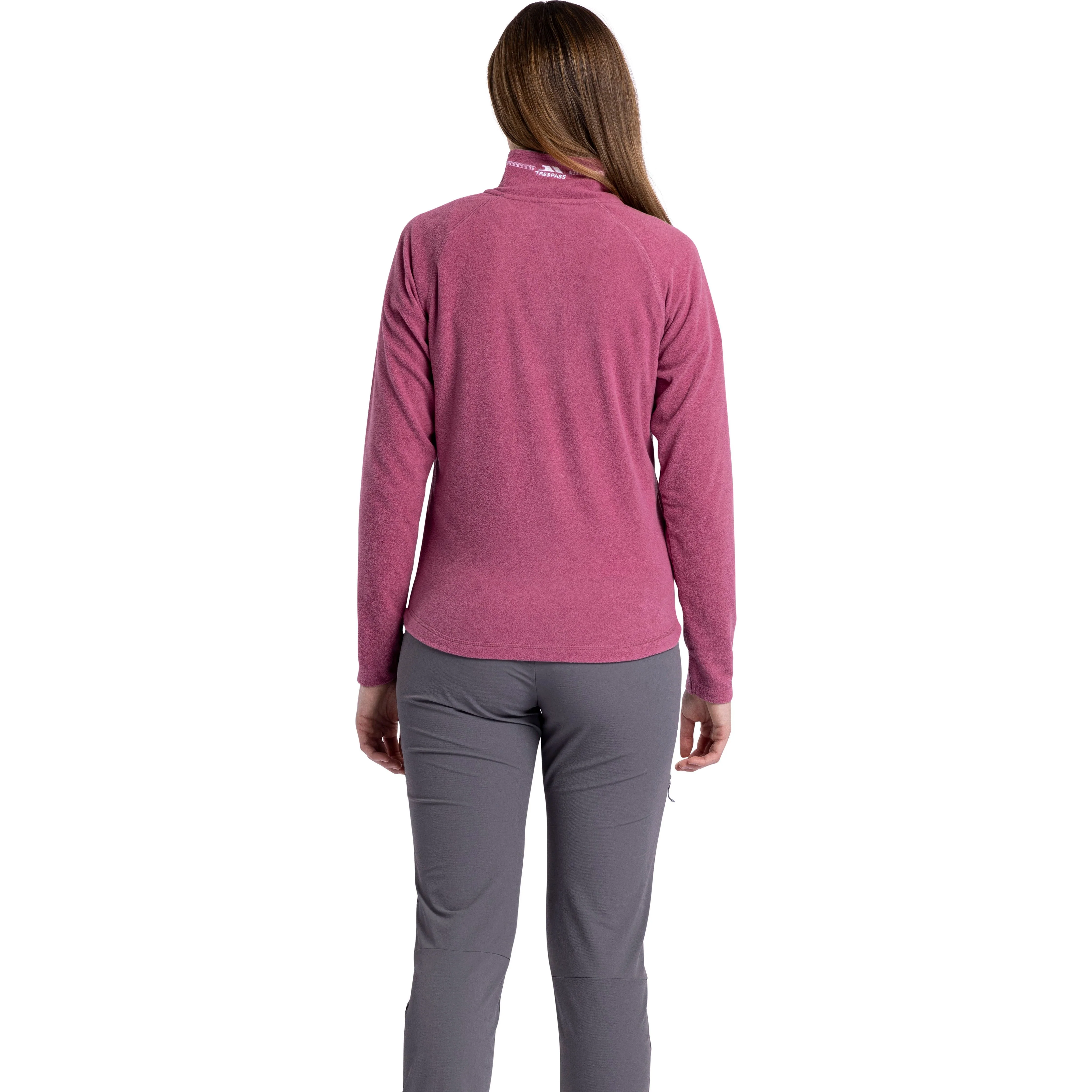 Skylar Women's Half Zip Fleece Top in Rose Blush - Image 6