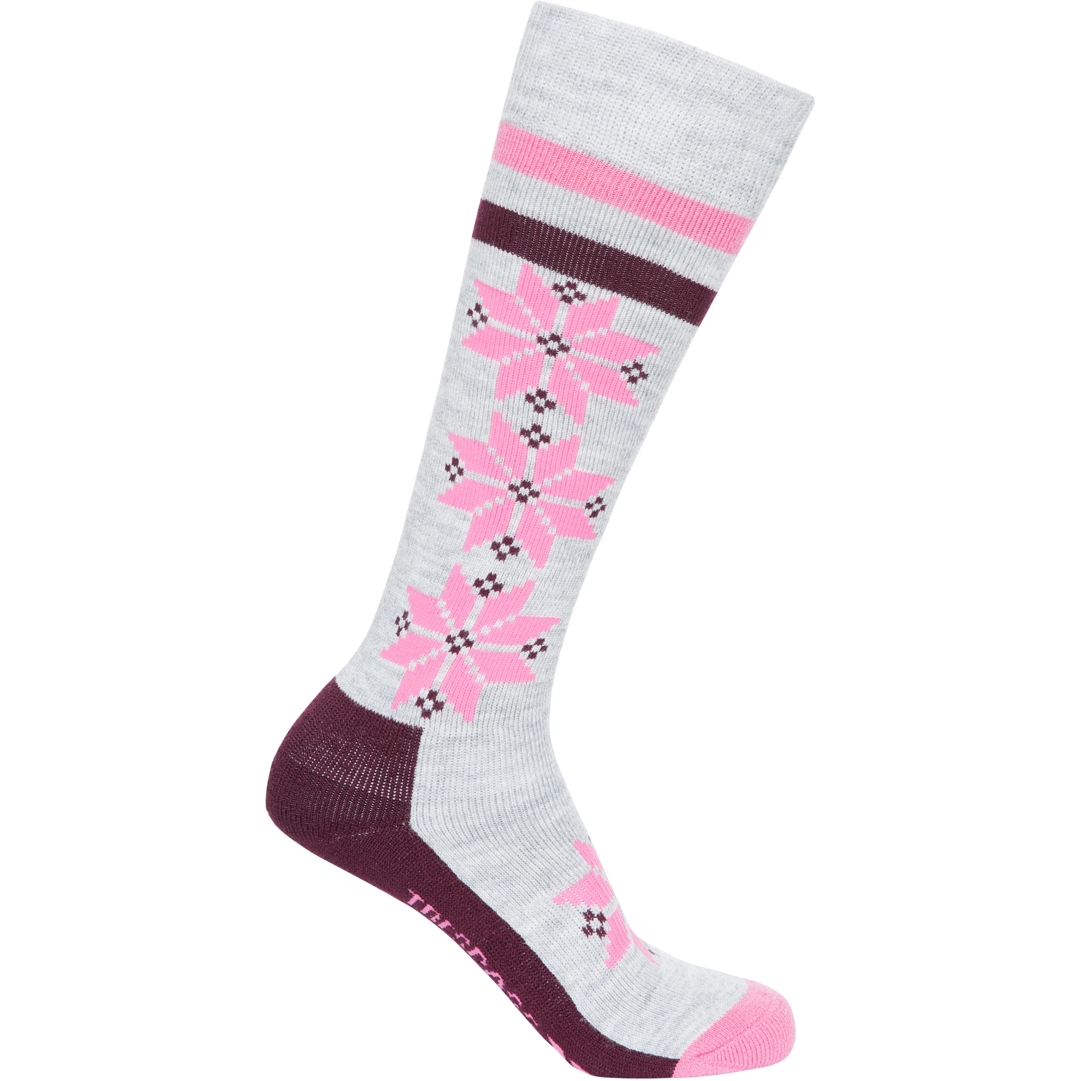 Snowfall Women's Ski Socks in Grey Melange - Image 3