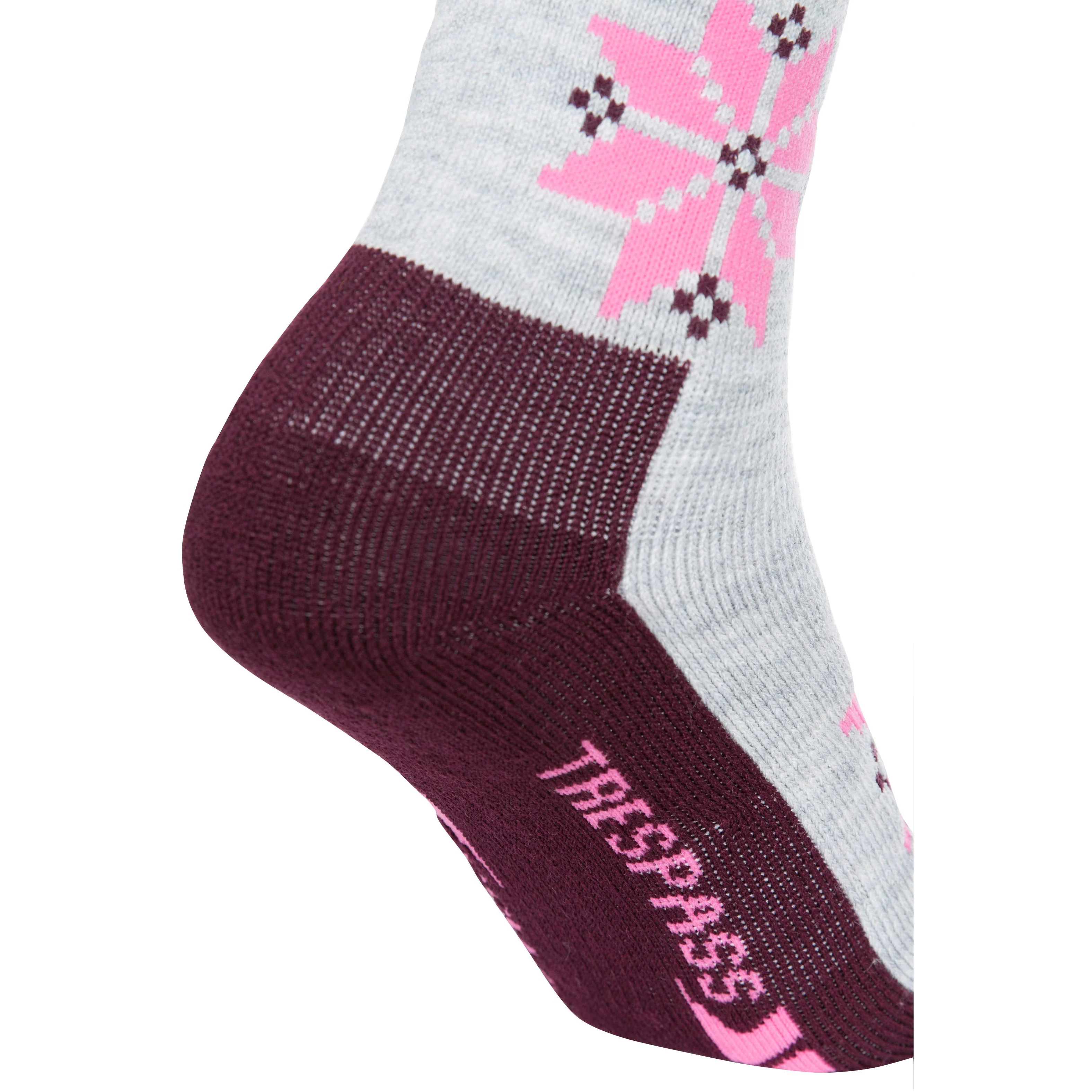 Snowfall Women's Ski Socks in Grey Melange - Image 5