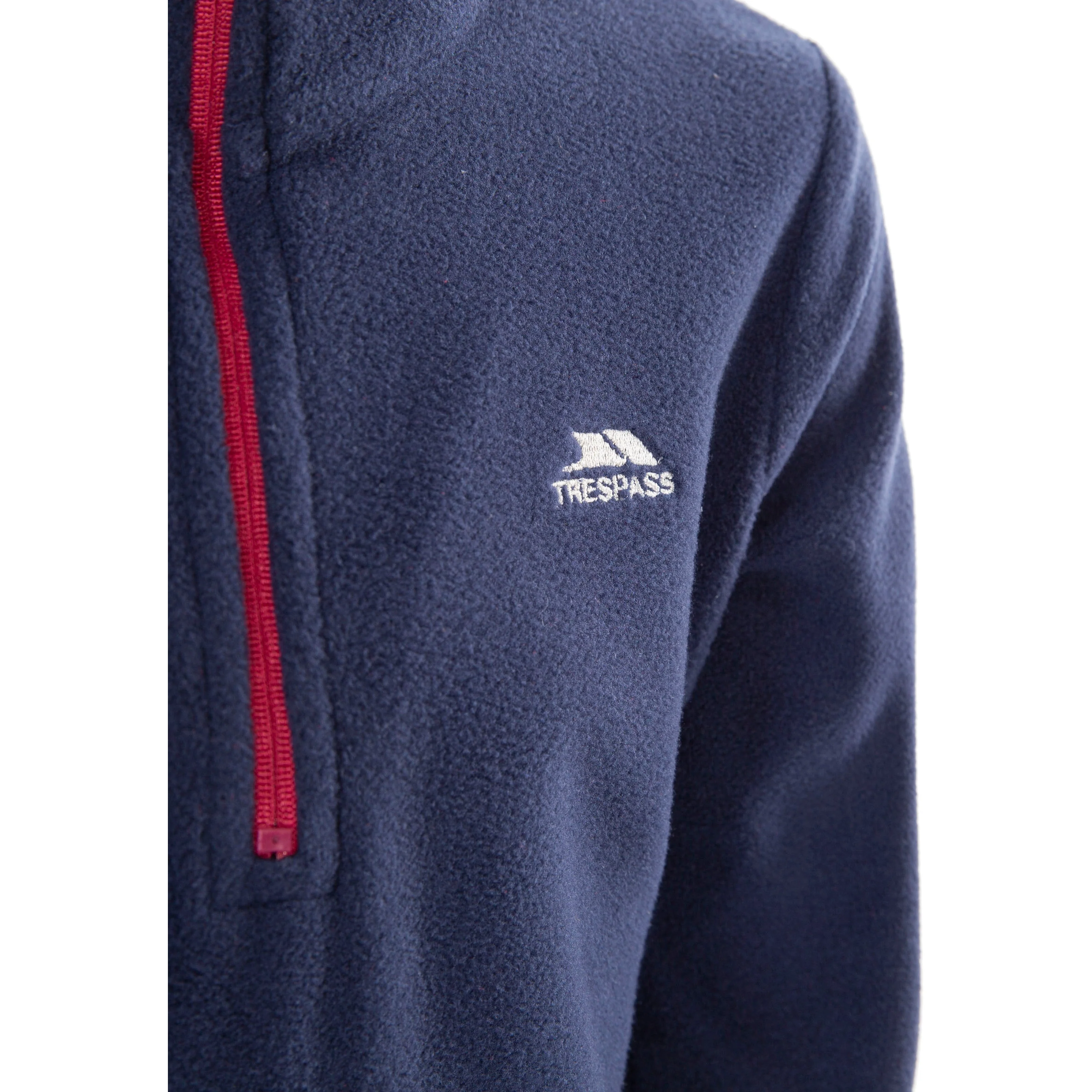 Sybil Girls Fleece Jumper in Navy and Berry - Image 3