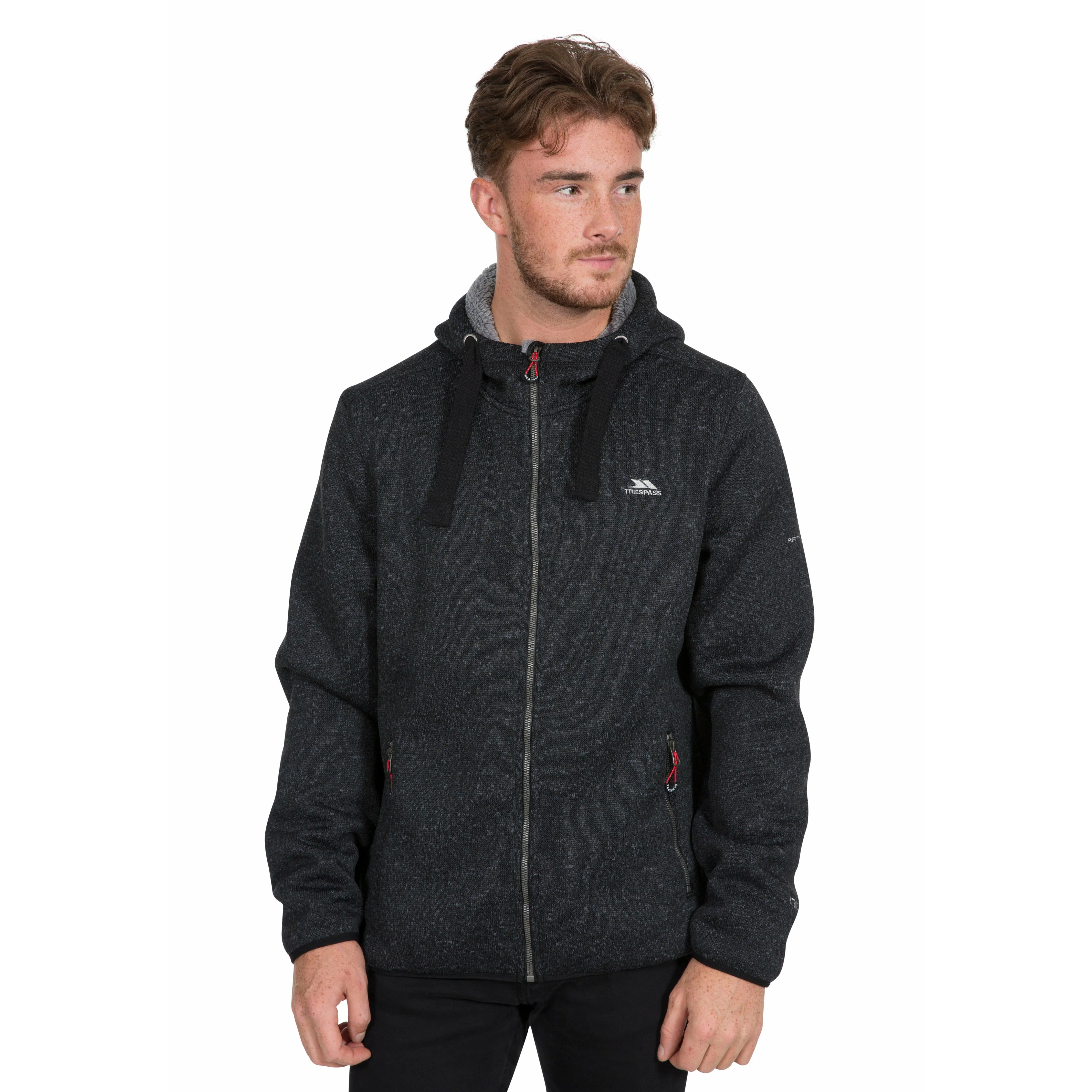 Tableypipe Men's Fleece Hoodie in Black Marl