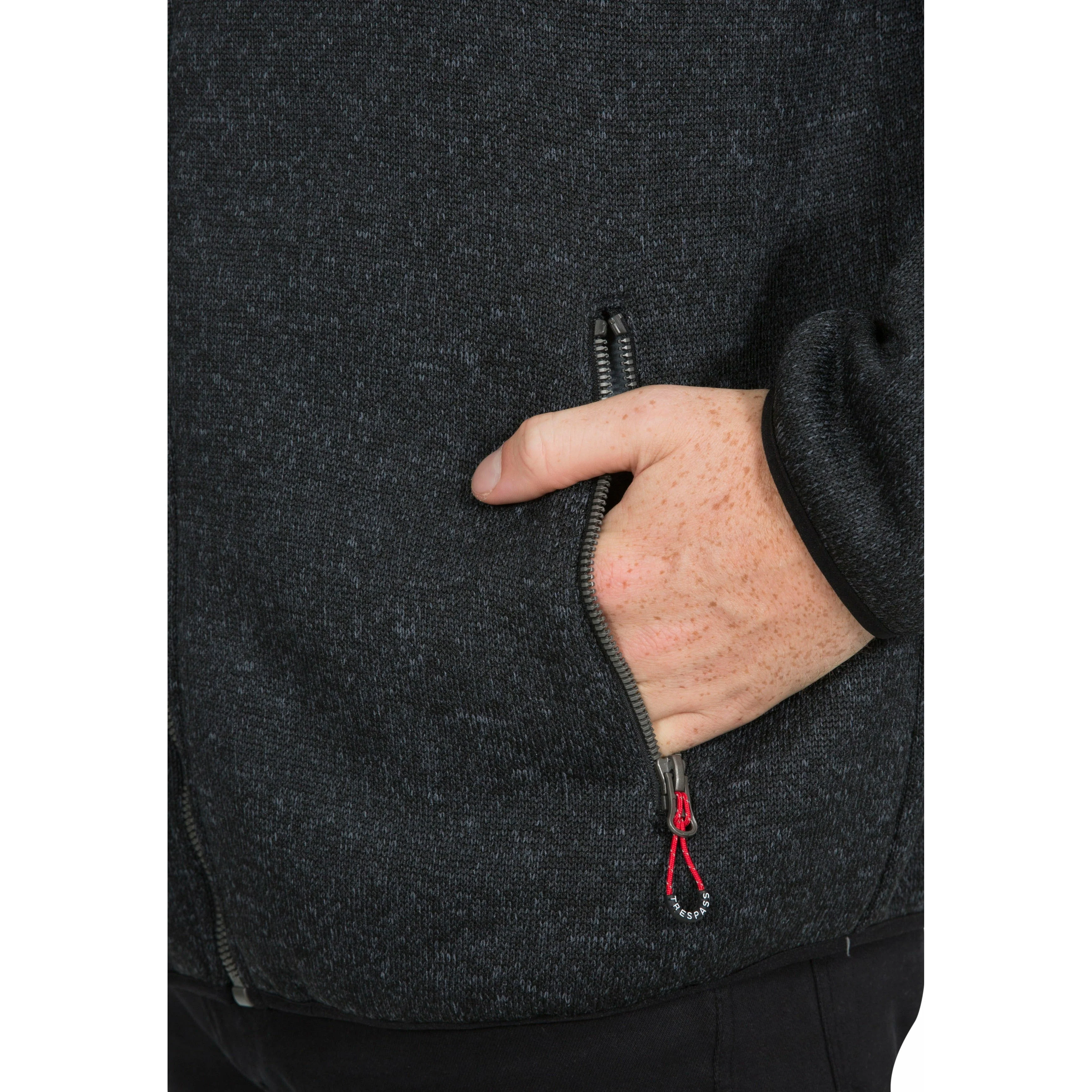 Tableypipe Men's Fleece Hoodie in Black Marl - Image 10