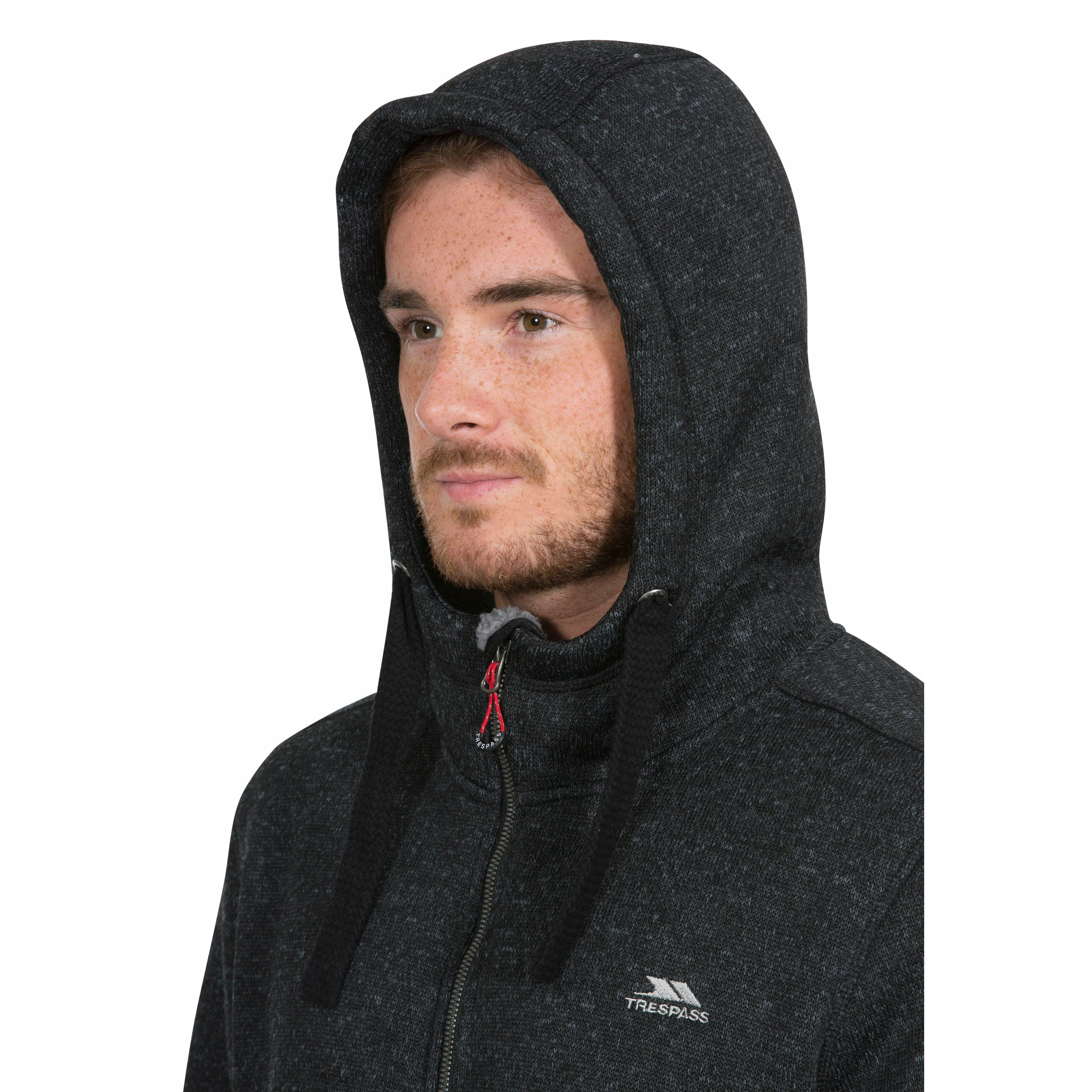 Tableypipe Men's Fleece Hoodie in Black Marl - Image 4