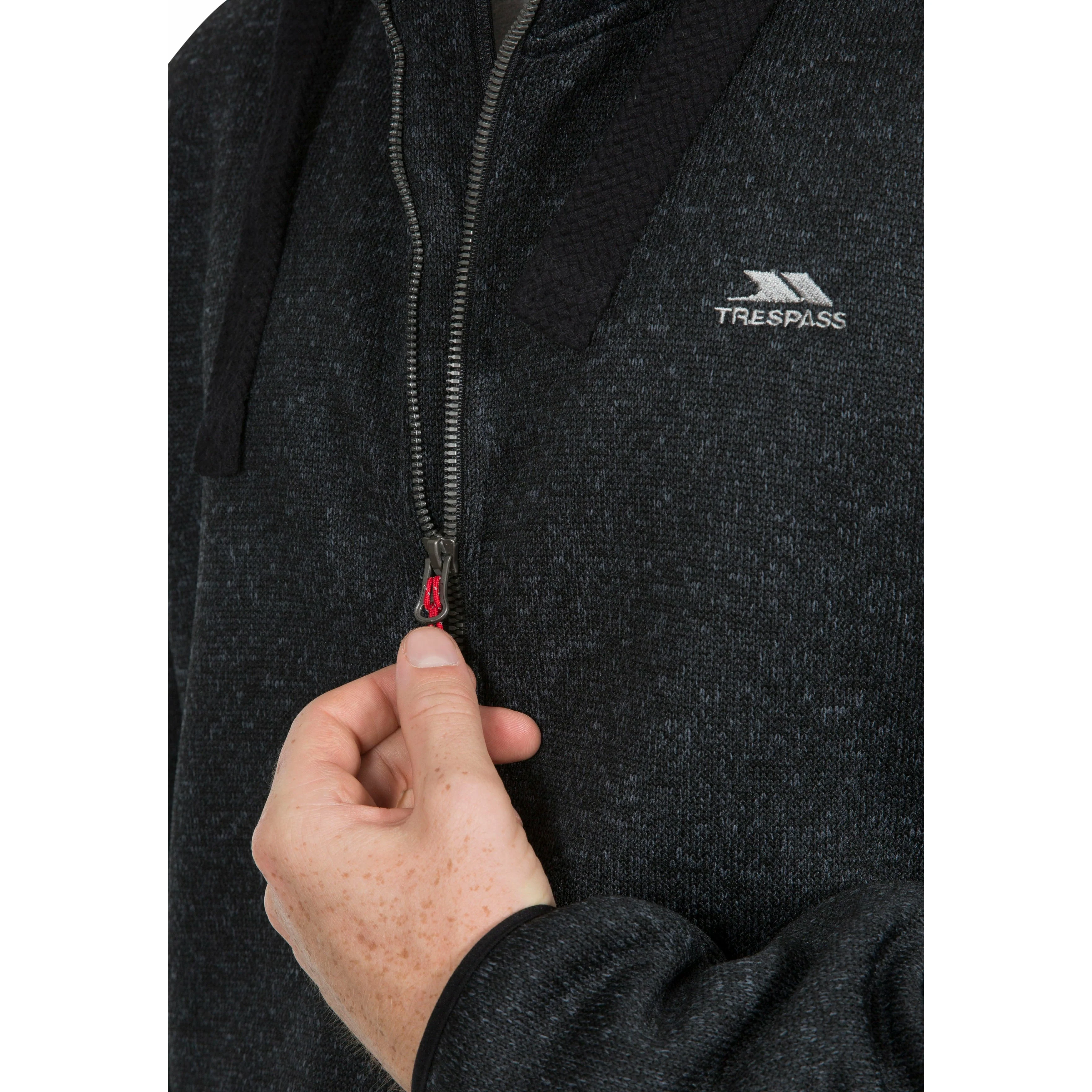 Tableypipe Men's Fleece Hoodie in Black Marl - Image 8