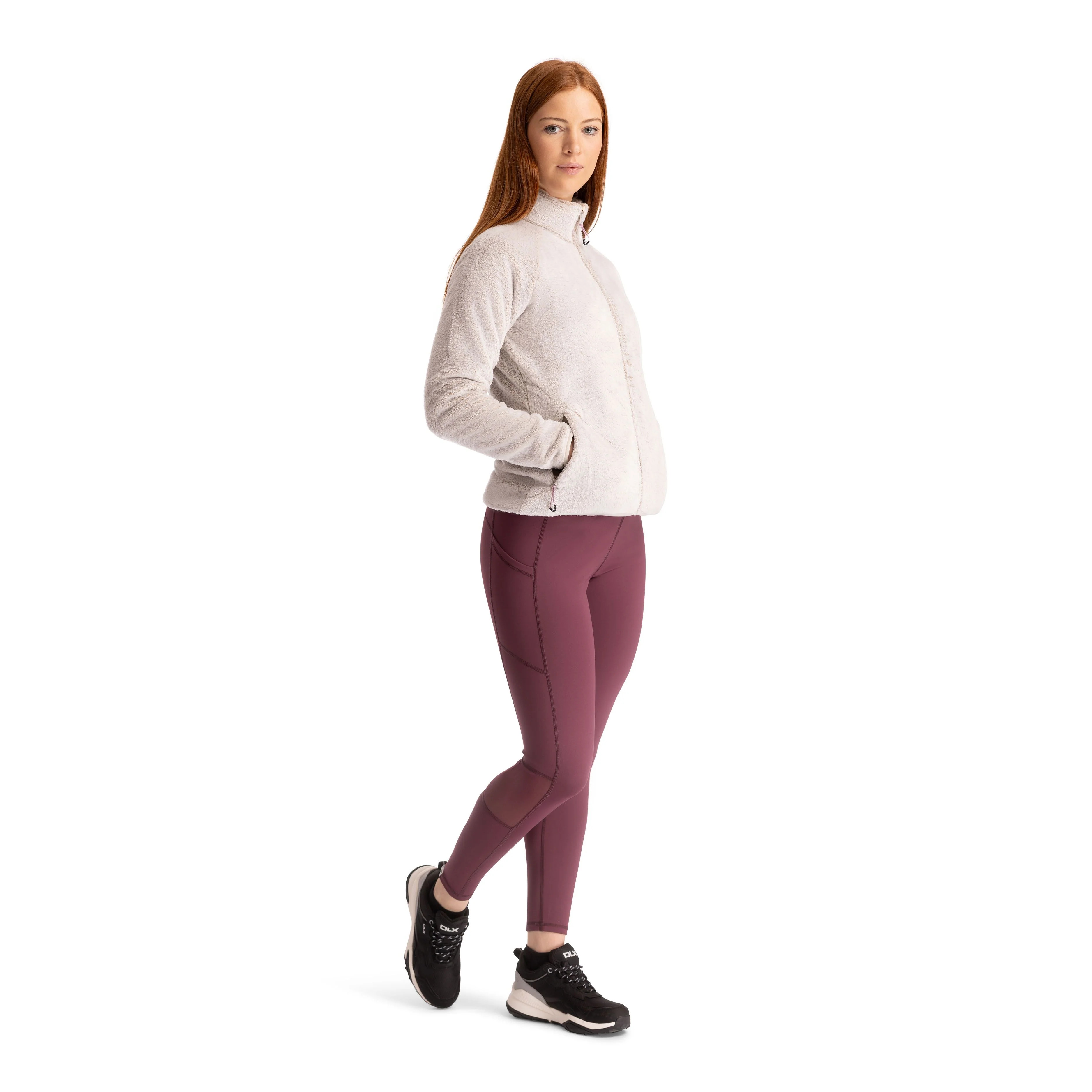 Telltale Women's Soft and Furry Fleece Jacket in Soft Stone - Image 4