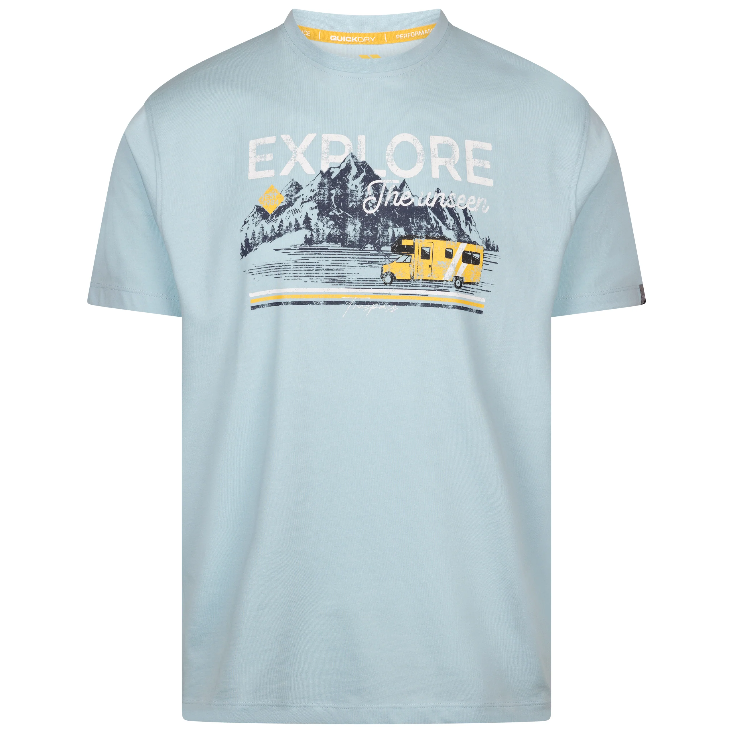 Thelon Mens Wicking Active T-Shirt in Seafoam Marl