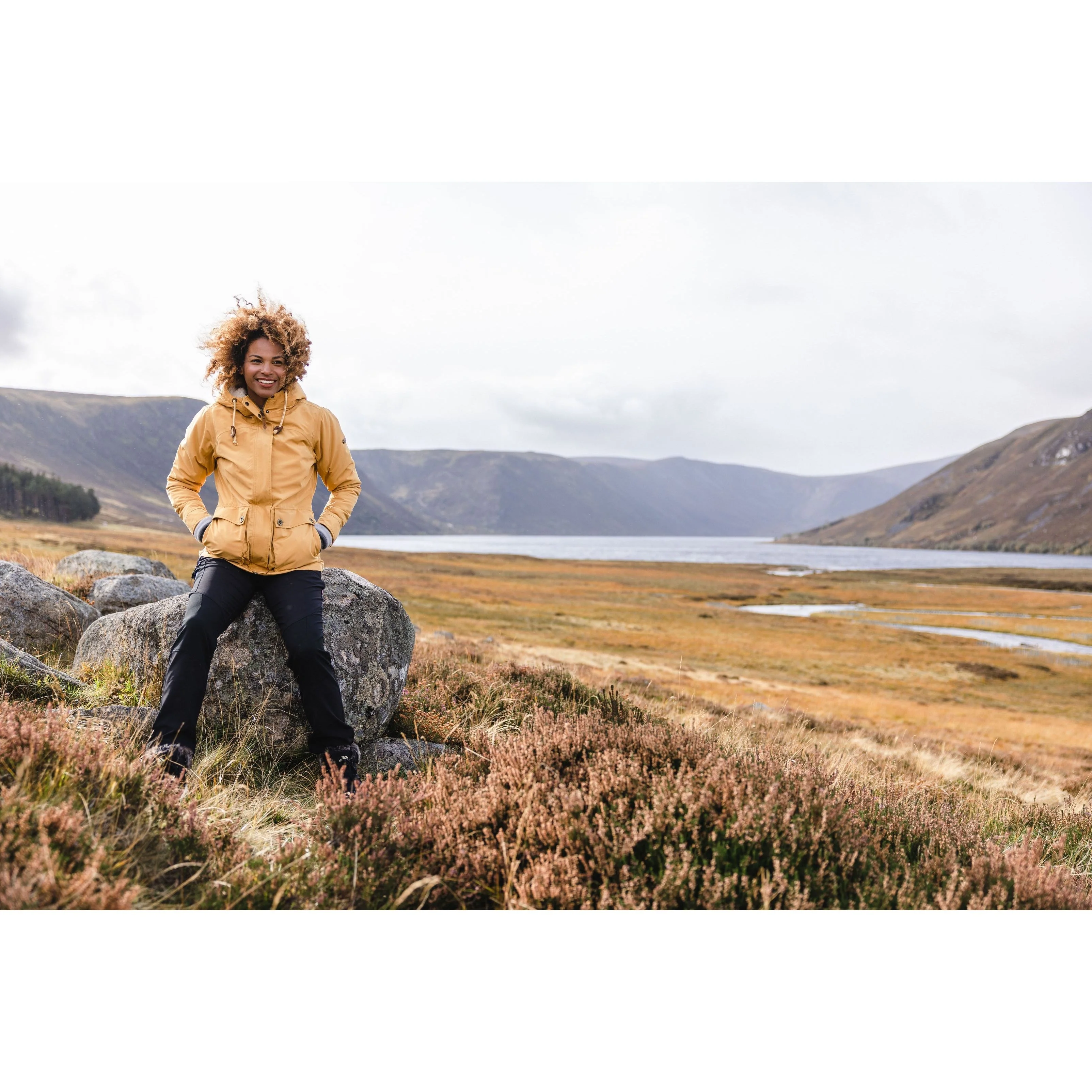 Token Women's Padded Waterproof Jacket in Honeybee - Image 3