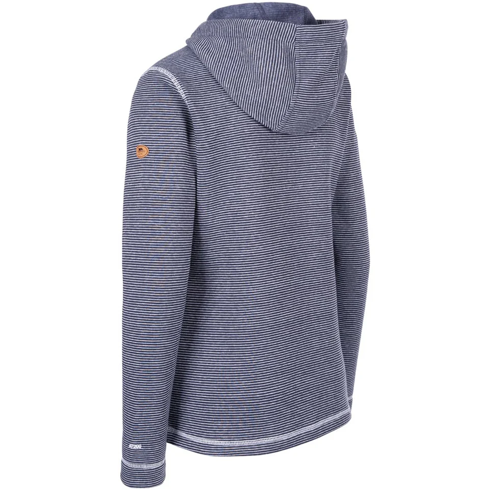 Trespass Women's Fleece Hoodie Rootless in Navy Stripe - Image 5