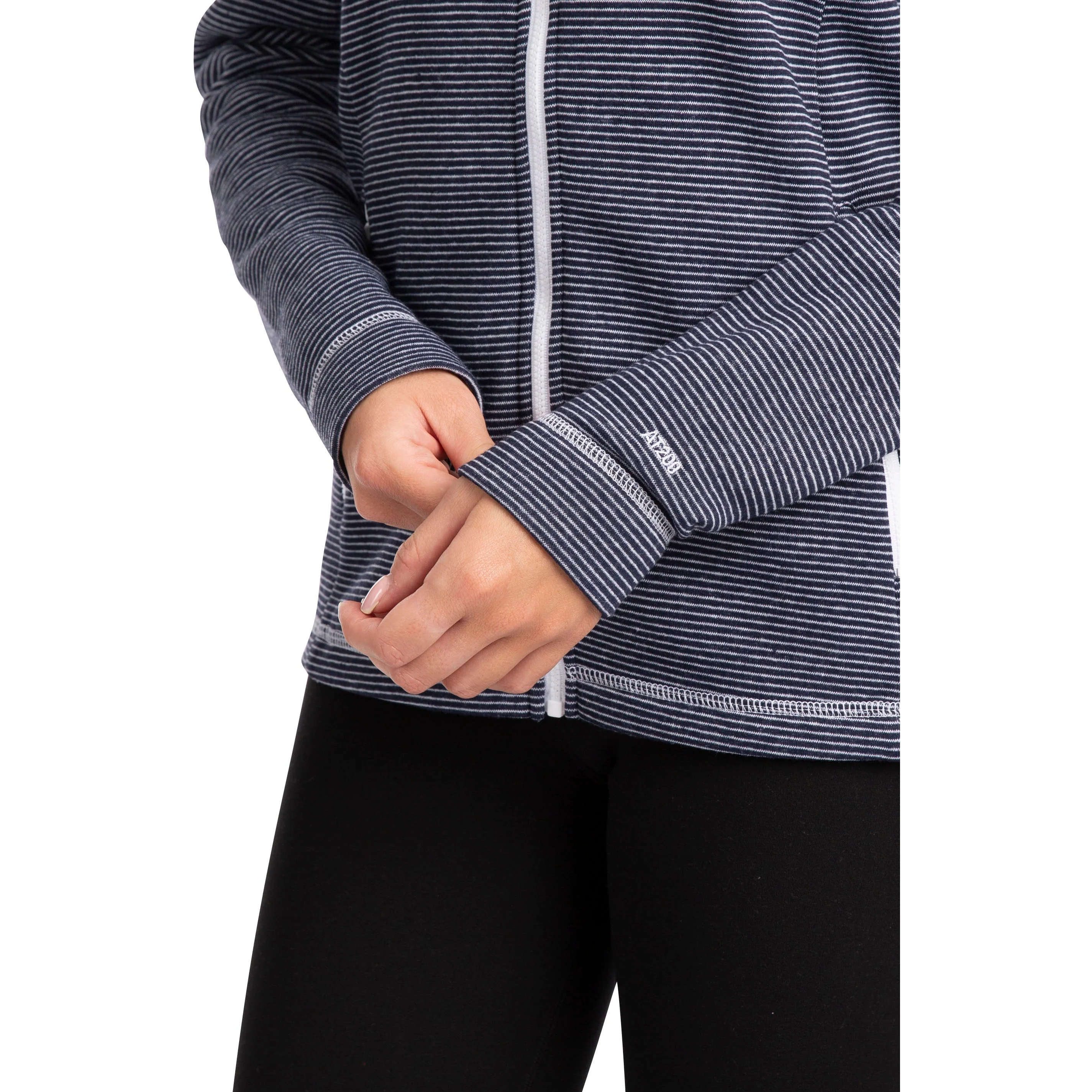 Trespass Women's Fleece Hoodie Rootless in Navy Stripe - Image 7