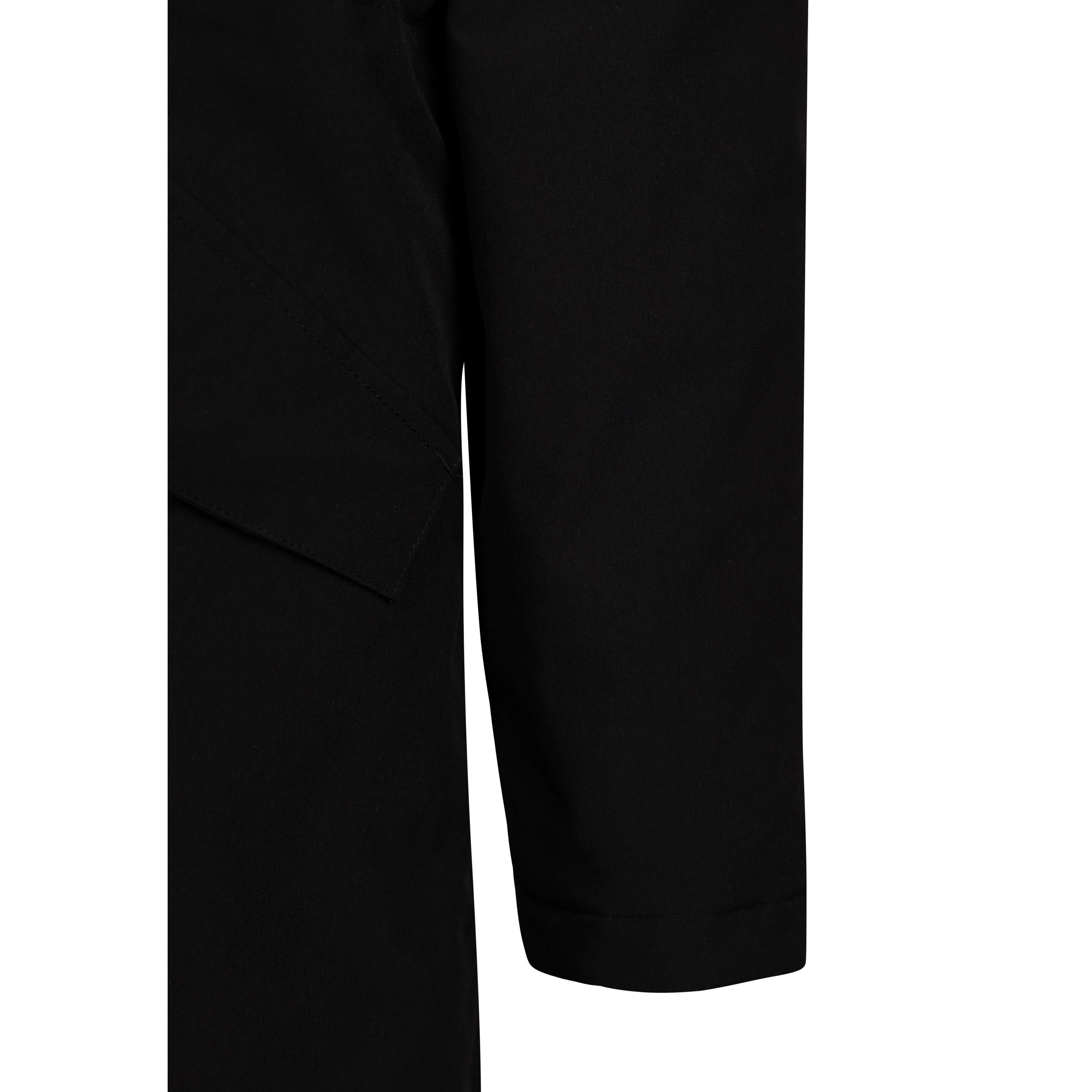 Vailsom Womens Longer Length Padded Fleece Lined Waterproof Jacket in Black - Image 6