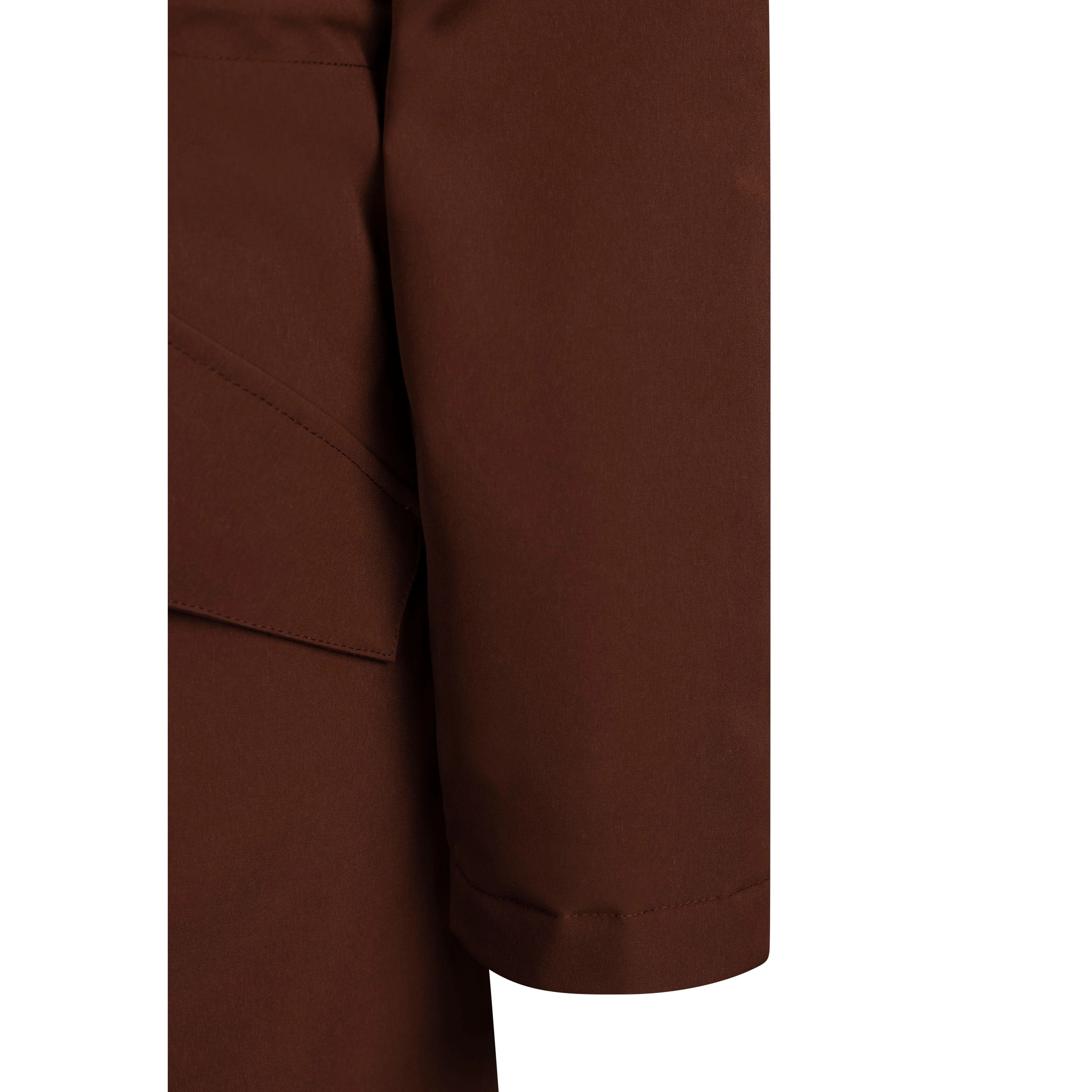 Vailsom Womens Longer Length Padded Fleece Lined Waterproof Jacket in Chestnut - Image 13
