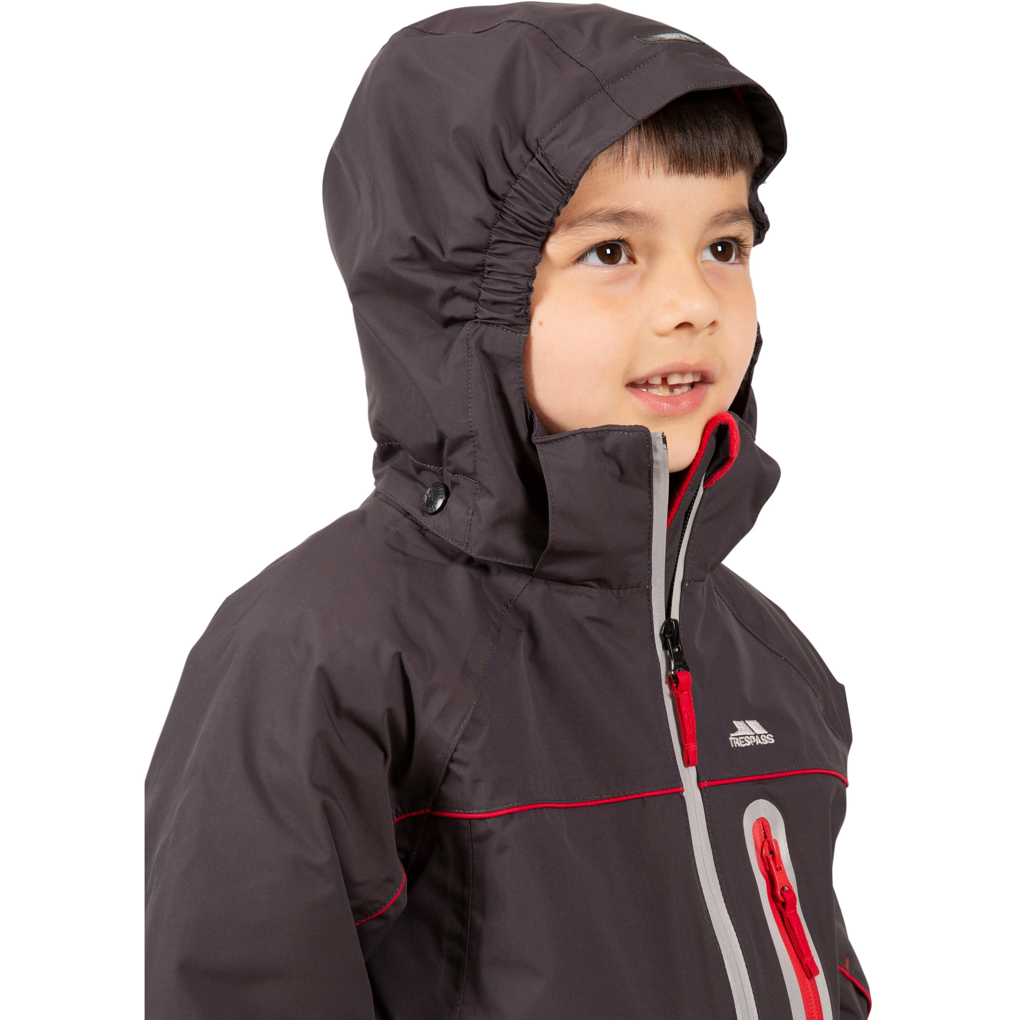 Wilson Boys Waterproof Padded Ski Jacket in Dark Grey - Image 2
